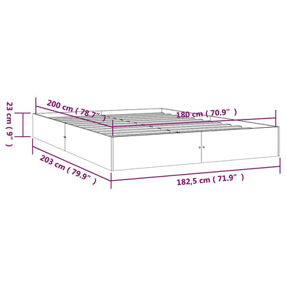 Giroletto Bianco in Legno Massello 180x200 cm Super King