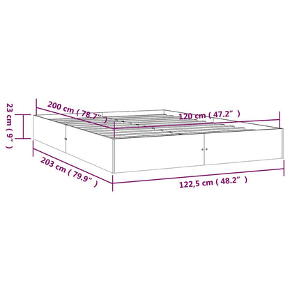 Giroletto senza Materasso Ambrato in Legno Massello 120x200 cm