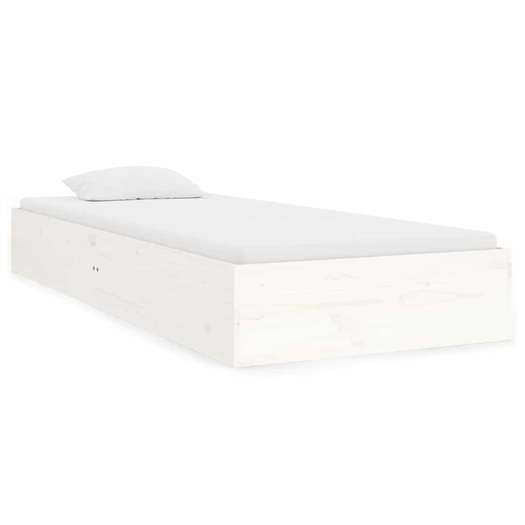 Giroletto Bianco in Legno Massello 75x190 cm Small Single | homemem39