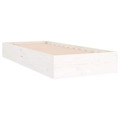 Giroletto Bianco in Legno Massello 75x190 cm Small Single | homemem39