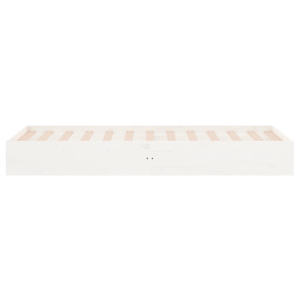 Giroletto Bianco in Legno Massello 75x190 cm Small Single | homemem39