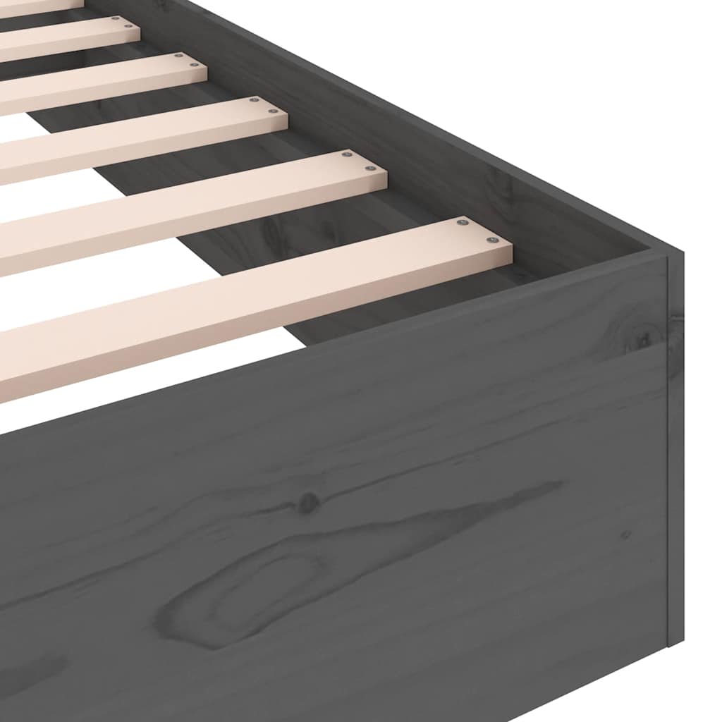 Giroletto in Legno Massello Grigio 75x190 cm Small Single - homemem39