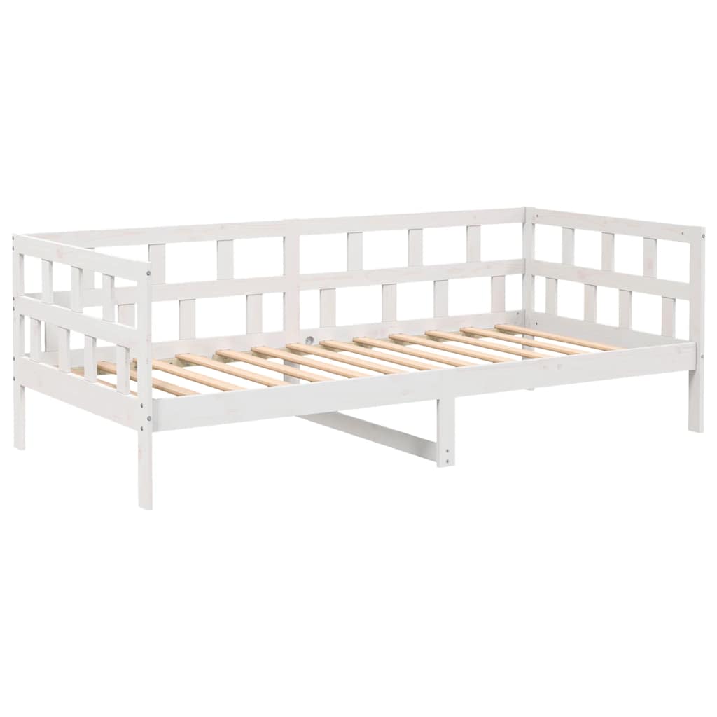 Dormeuse Bianca in Legno Massello di Pino 90x200 cm | homemem39
