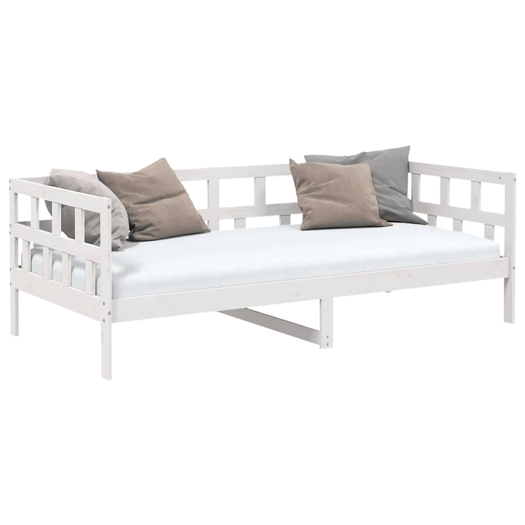 Dormeuse Bianca in Legno Massello di Pino 80x200 cm | homemem39