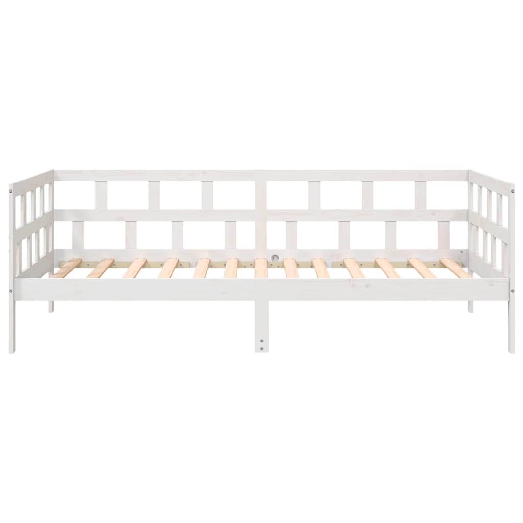 Dormeuse Bianca in Legno Massello di Pino 80x200 cm | homemem39