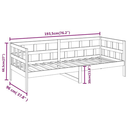 Dormeuse in Legno Massello di Pino 90x190 cm | homemem39