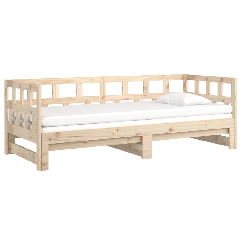 Dormeuse Estraibile Legno Massello Pino 2x(90x200) cm - homemem39