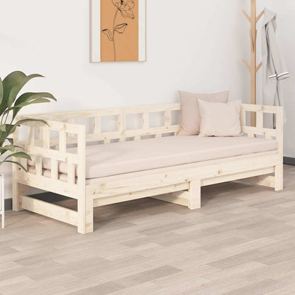Dormeuse Estraibile in Legno Massello di Pino 2x(80x200) cm