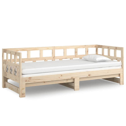 Dormeuse Estraibile in Legno Massello di Pino 2x(80x200) cm