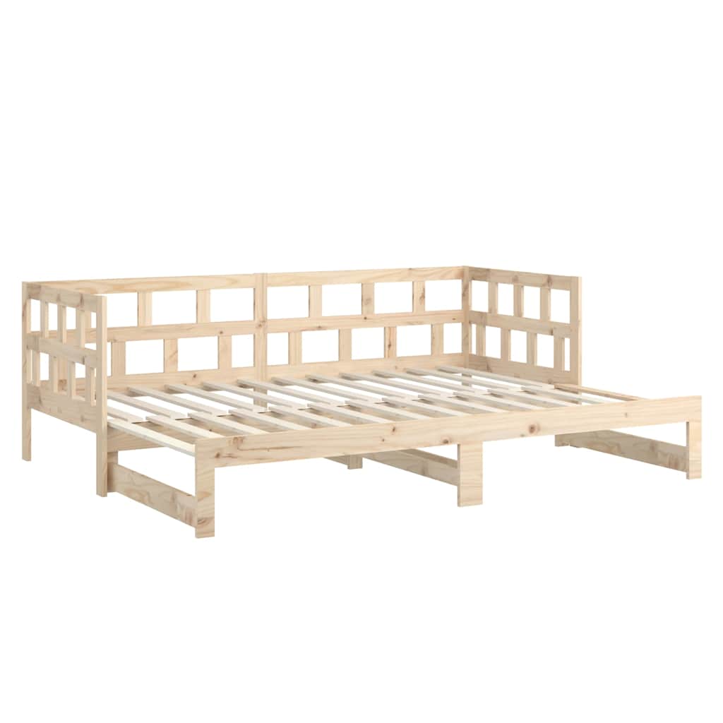 Dormeuse Estraibile in Legno Massello di Pino 2x(80x200) cm