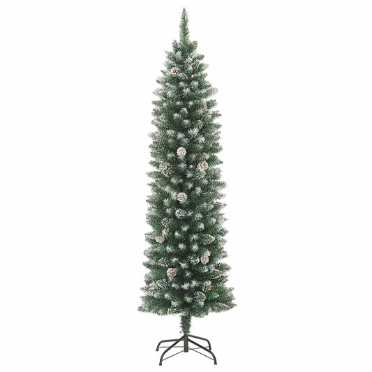 Albero di Natale Artificiale Sottile con Base 120 cm PVC