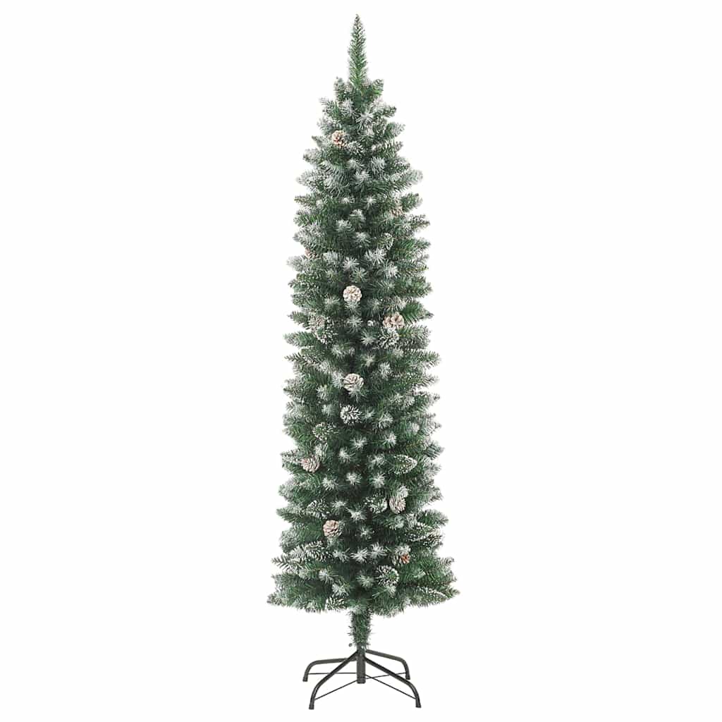 Albero di Natale Artificiale Sottile con Base 180 cm PVC | homemem39