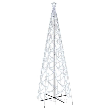 Albero di Natale a Cono Bianco Freddo 1400 LED 160x500 cm - homemem39