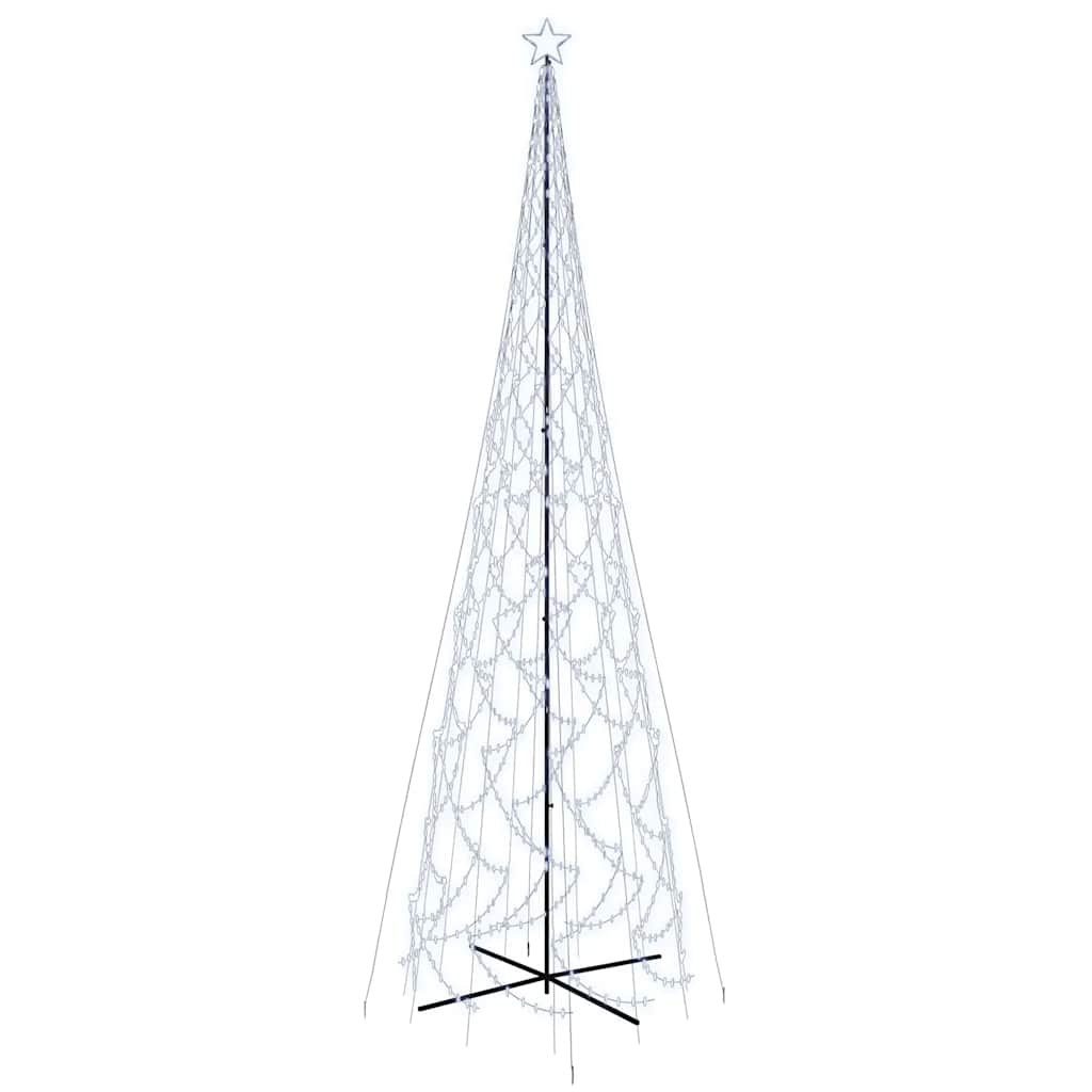 Albero di Natale a Cono Bianco Freddo 3000 LED 230x800 cm - homemem39