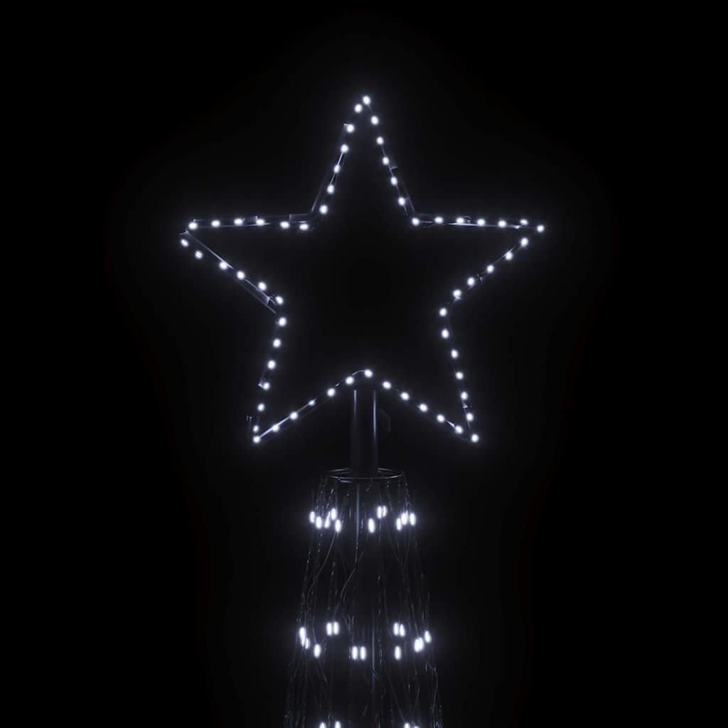 Albero di Natale a Cono Bianco Freddo 3000 LED 230x800 cm - homemem39