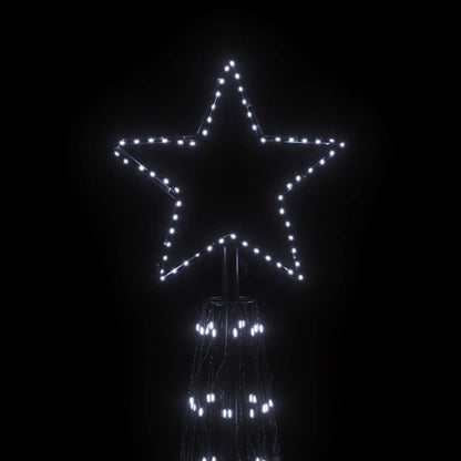 Albero di Natale a Cono Bianco Freddo 3000 LED 230x800 cm - homemem39