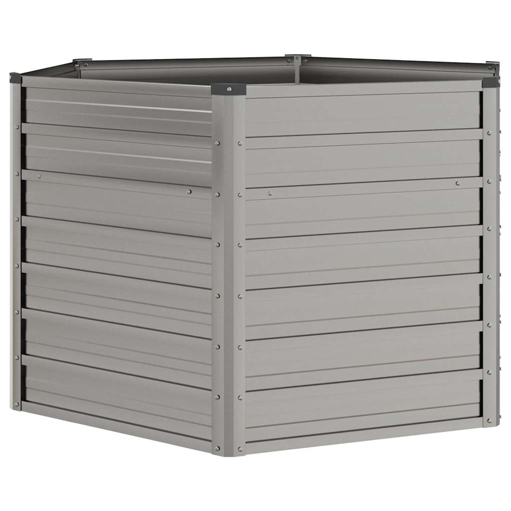 Letto Rialzato da Giardino Ruggine 129x129x77 cm Acciaio Corten - homemem39