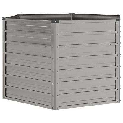 Letto Rialzato da Giardino Ruggine 129x129x77 cm Acciaio Corten - homemem39