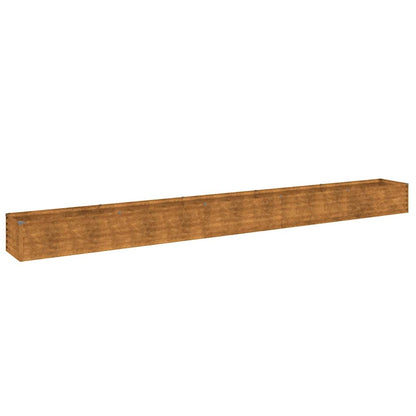Letto rialzato da giardino 482x50x36 cm in acciaio Corten | homemem39