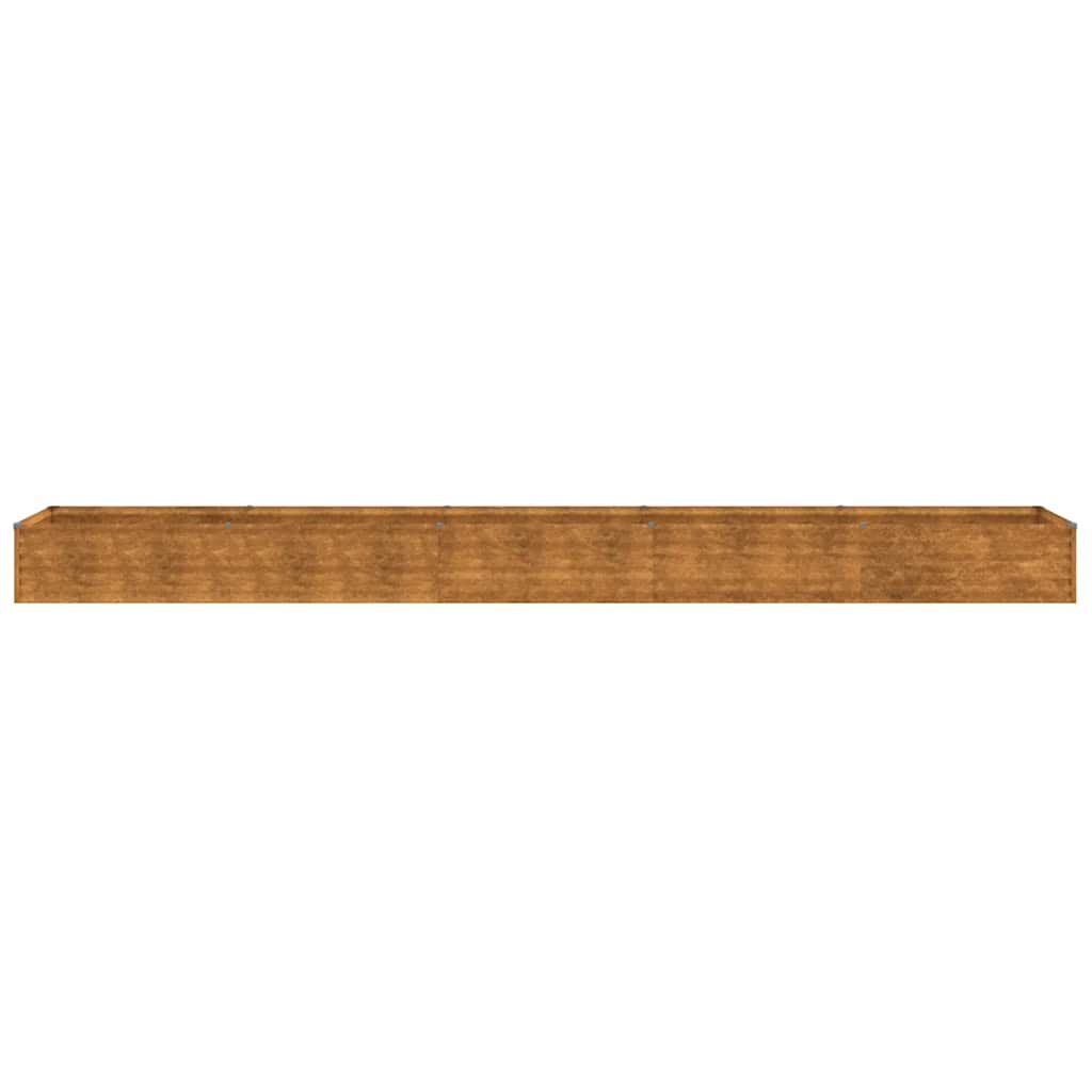 Letto rialzato da giardino 482x50x36 cm in acciaio Corten | homemem39