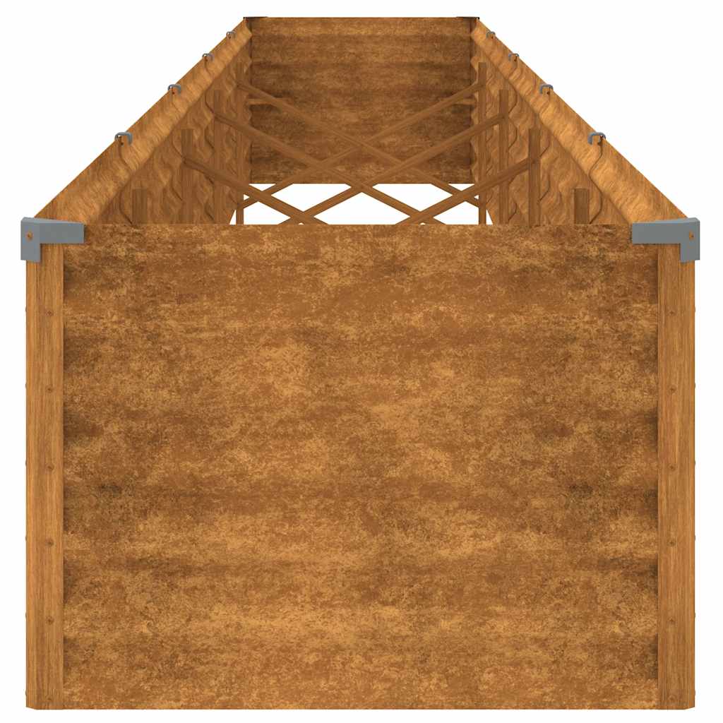 Letto rialzato da giardino 482x50x36 cm in acciaio Corten | homemem39
