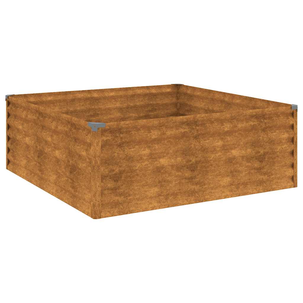 Fioriera Rialzata da Giardino 100x100x36 cm in Acciaio Corten | homemem39