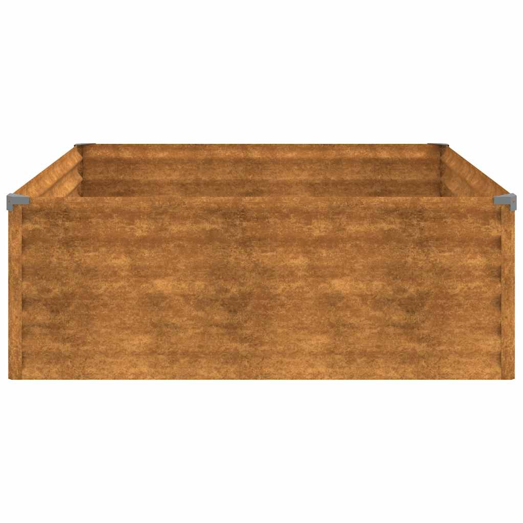 Fioriera Rialzata da Giardino 100x100x36 cm in Acciaio Corten | homemem39