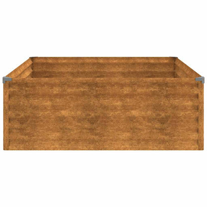Fioriera Rialzata da Giardino 100x100x36 cm in Acciaio Corten | homemem39