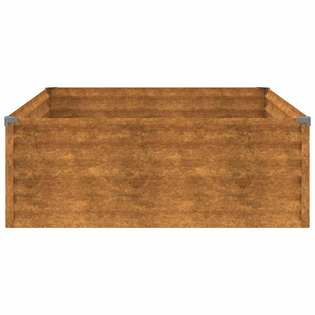 Fioriera Rialzata da Giardino 100x100x36 cm in Acciaio Corten | homemem39