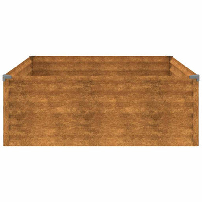 Fioriera Rialzata da Giardino 100x100x36 cm in Acciaio Corten | homemem39