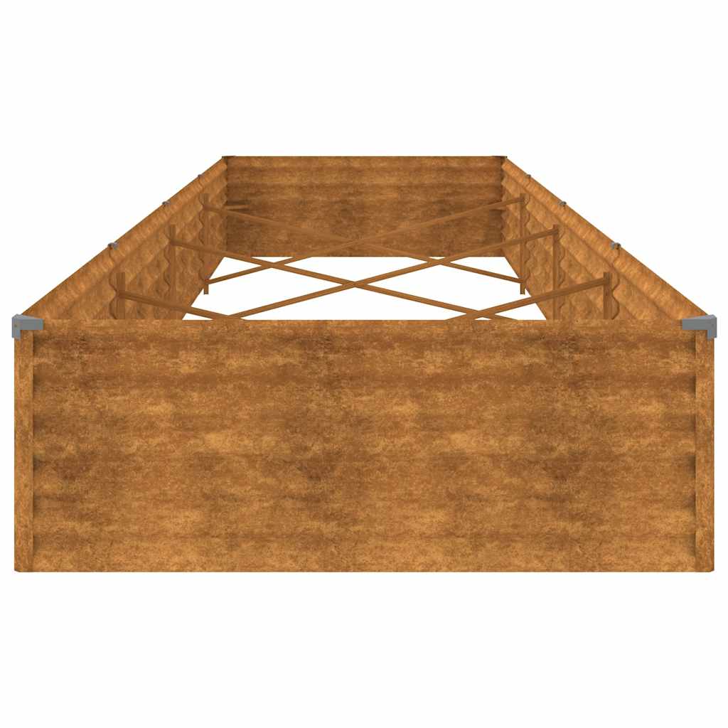 Fioriera Rialzata da Giardino 387x100x36 cm in Acciaio Corten | homemem39