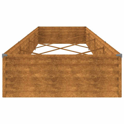 Fioriera Rialzata da Giardino 387x100x36 cm in Acciaio Corten | homemem39