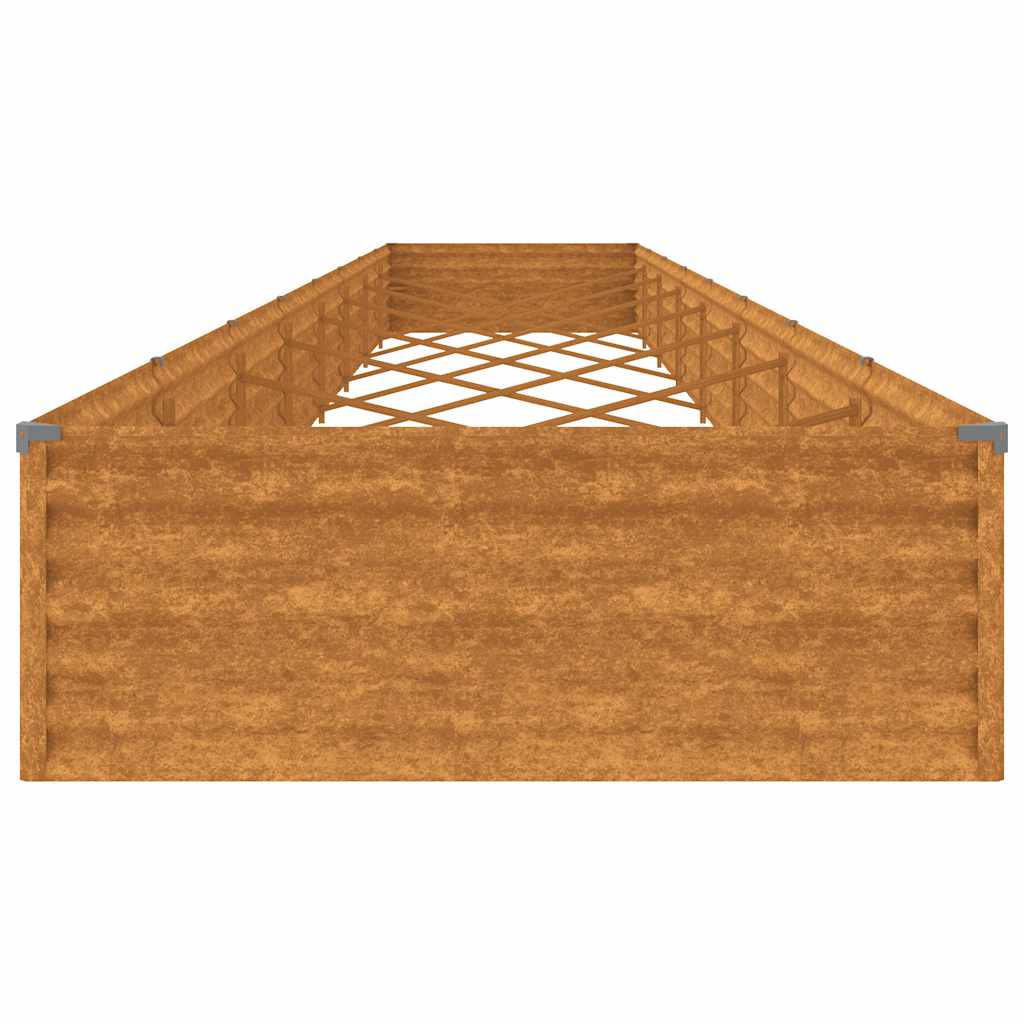 Fioriera Rialzata da Giardino 770x100x36 cm in Acciaio Corten | homemem39