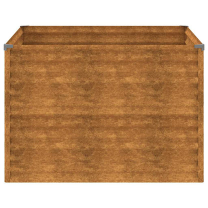 Fioriera Rialzata da Giardino 100x100x69 cm in Acciaio Corten