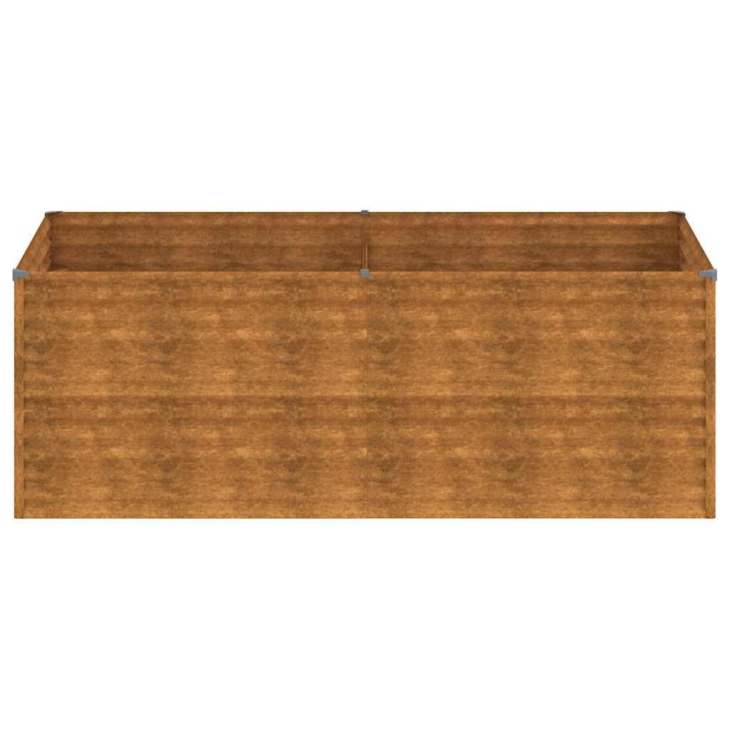 Fioriera Rialzata da Giardino 196x100x69 cm in Acciaio Corten | homemem39