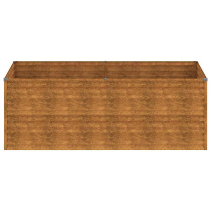 Fioriera Rialzata da Giardino 196x100x69 cm in Acciaio Corten | homemem39
