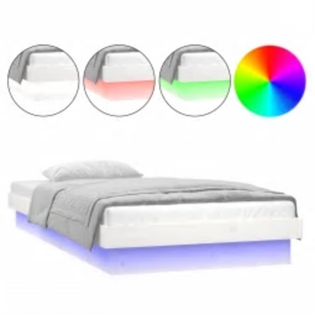 Giroletto con LED Bianco 90x200 cm in Legno Massello | homemem39