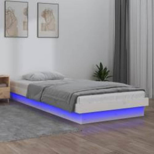 Giroletto con LED Bianco 90x200 cm in Legno Massello | homemem39