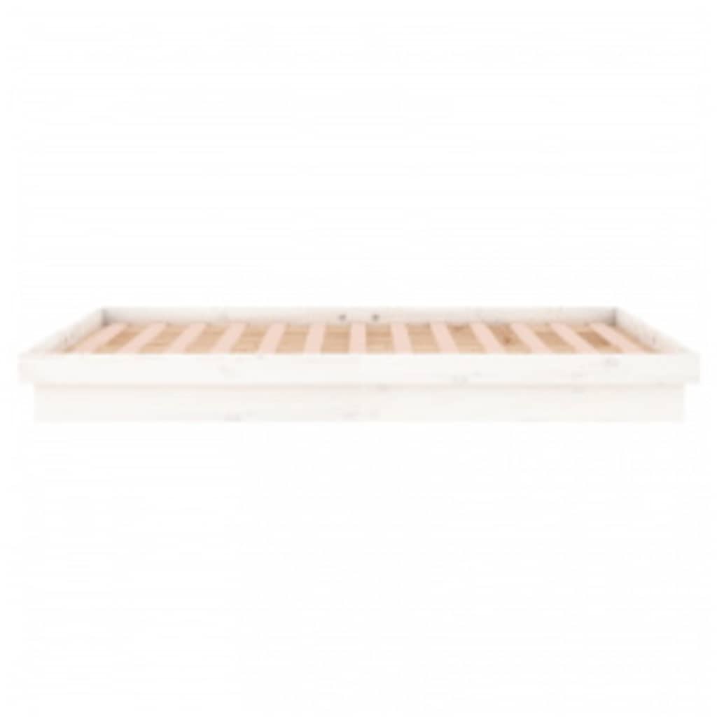 Giroletto con LED Bianco 140x200 cm in Legno Massello
