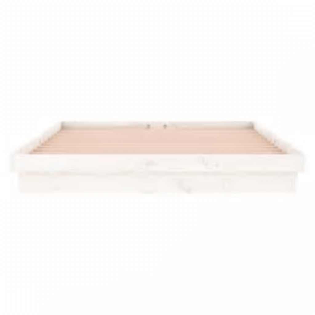 Giroletto con LED Bianco 160x200 cm in Legno Massello | homemem39