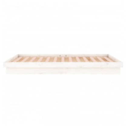 Giroletto con LED Bianco 160x200 cm in Legno Massello