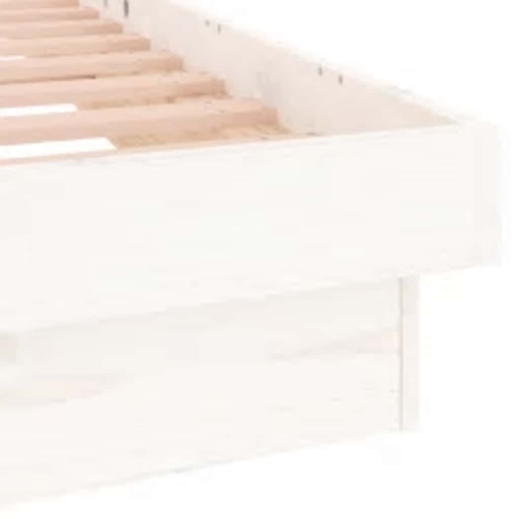 Giroletto con LED Bianco 160x200 cm in Legno Massello | homemem39