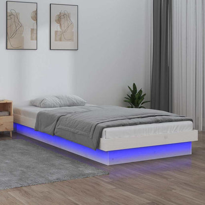 Giroletto con LED 90x190 cm Single in Legno Massello