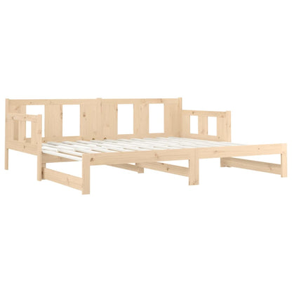 Dormeuse Estraibile in Legno Massello di Pino 2x(90x200) cm - homemem39