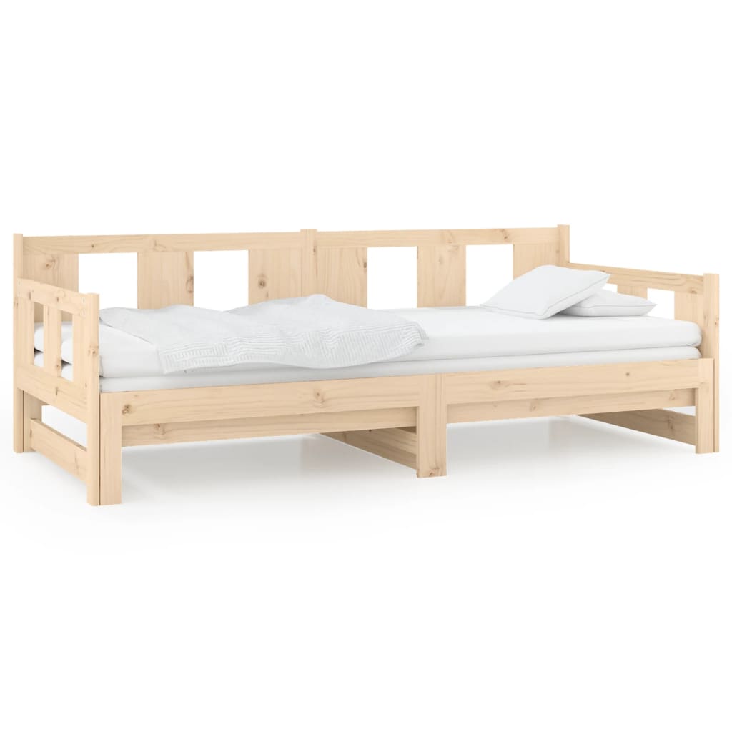 Dormeuse Estraibile in Legno Massello di Pino 2x(90x190) cm | homemem39