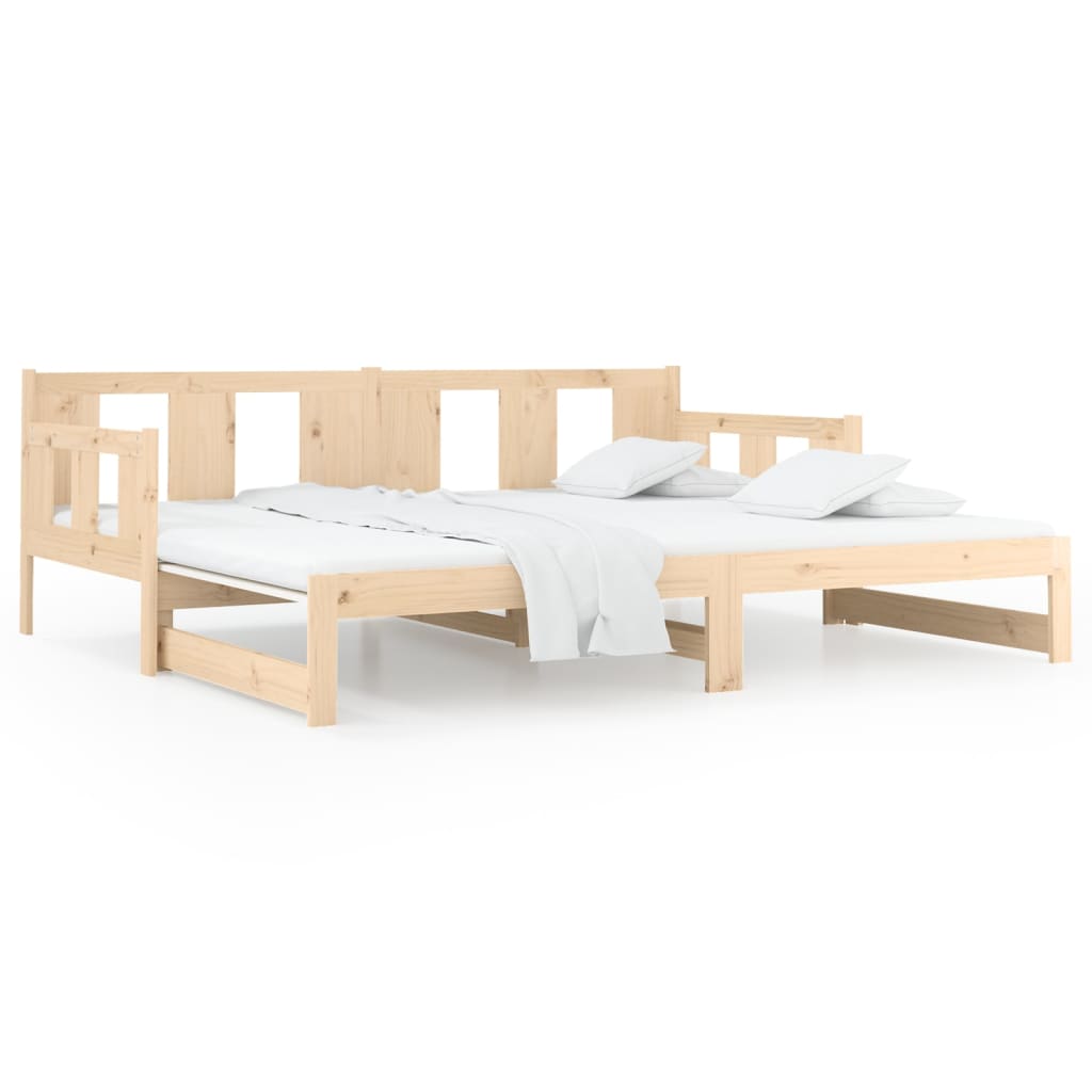 Dormeuse Estraibile in Legno Massello di Pino 2x(90x190) cm | homemem39