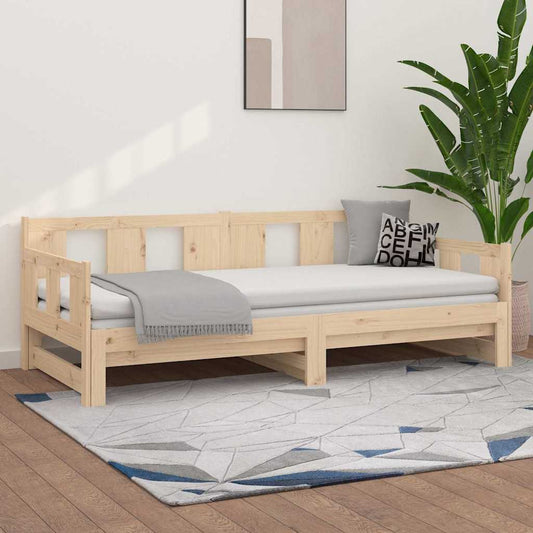 Dormeuse Estraibile in Legno Massello di Pino 90x190 cm