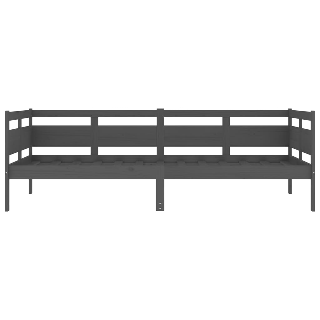 Dormeuse Grigia in Legno Massello di Pino 90x200 cm