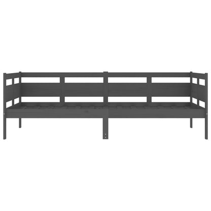 Dormeuse Grigia in Legno Massello di Pino 90x200 cm