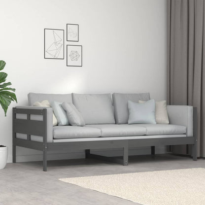 Dormeuse Grigia in Legno Massello di Pino 90x200 cm